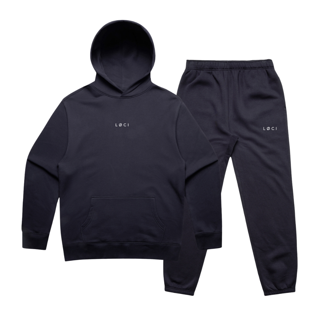 BASE MEN'S HOODIE SET - INK BLUE