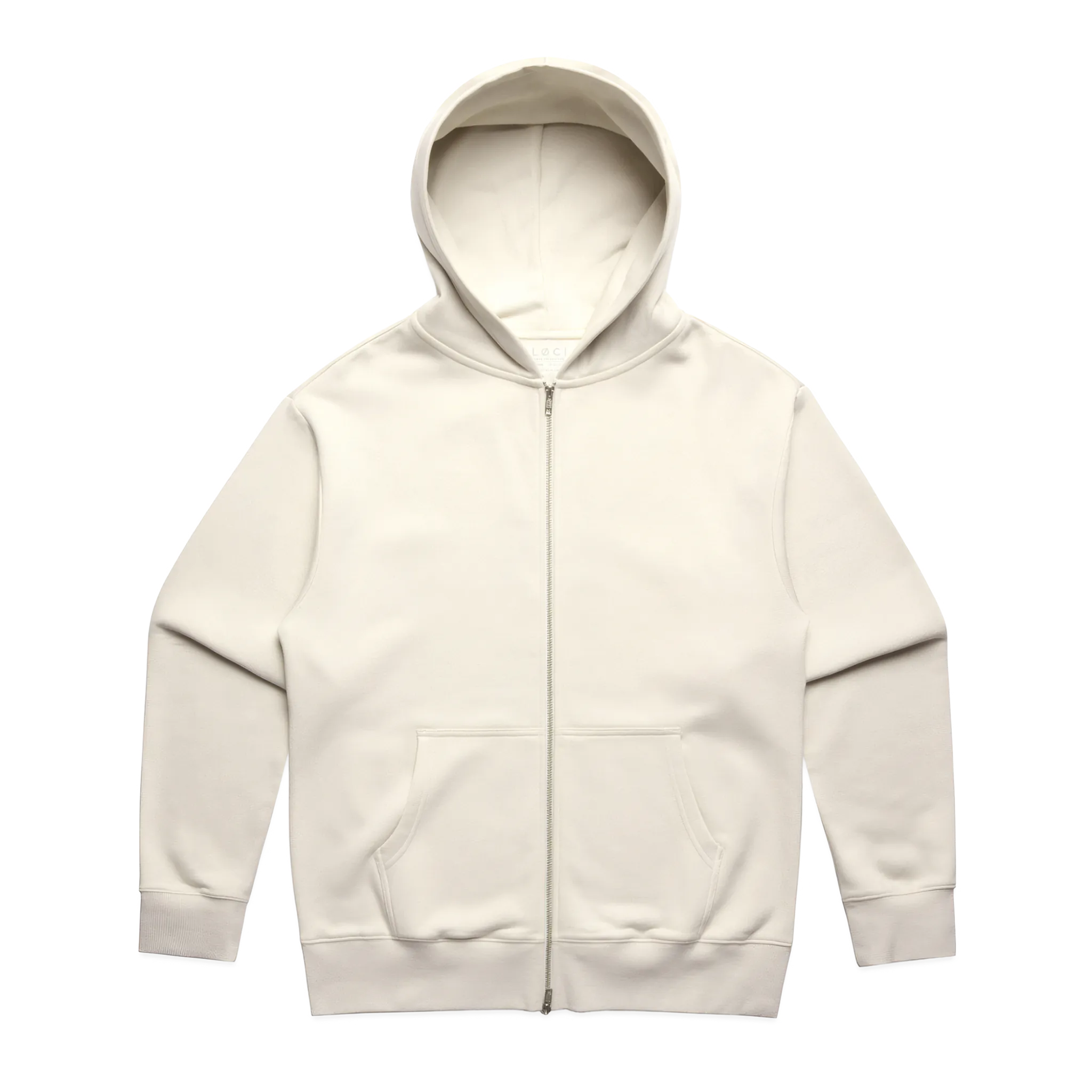 FLOWERS ZIP HOODIE - ECRU