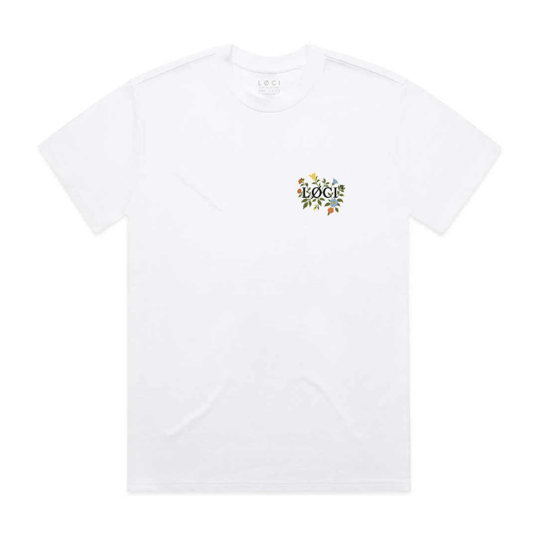 FLOWERS MEN'S T-SHIRT - WHITE