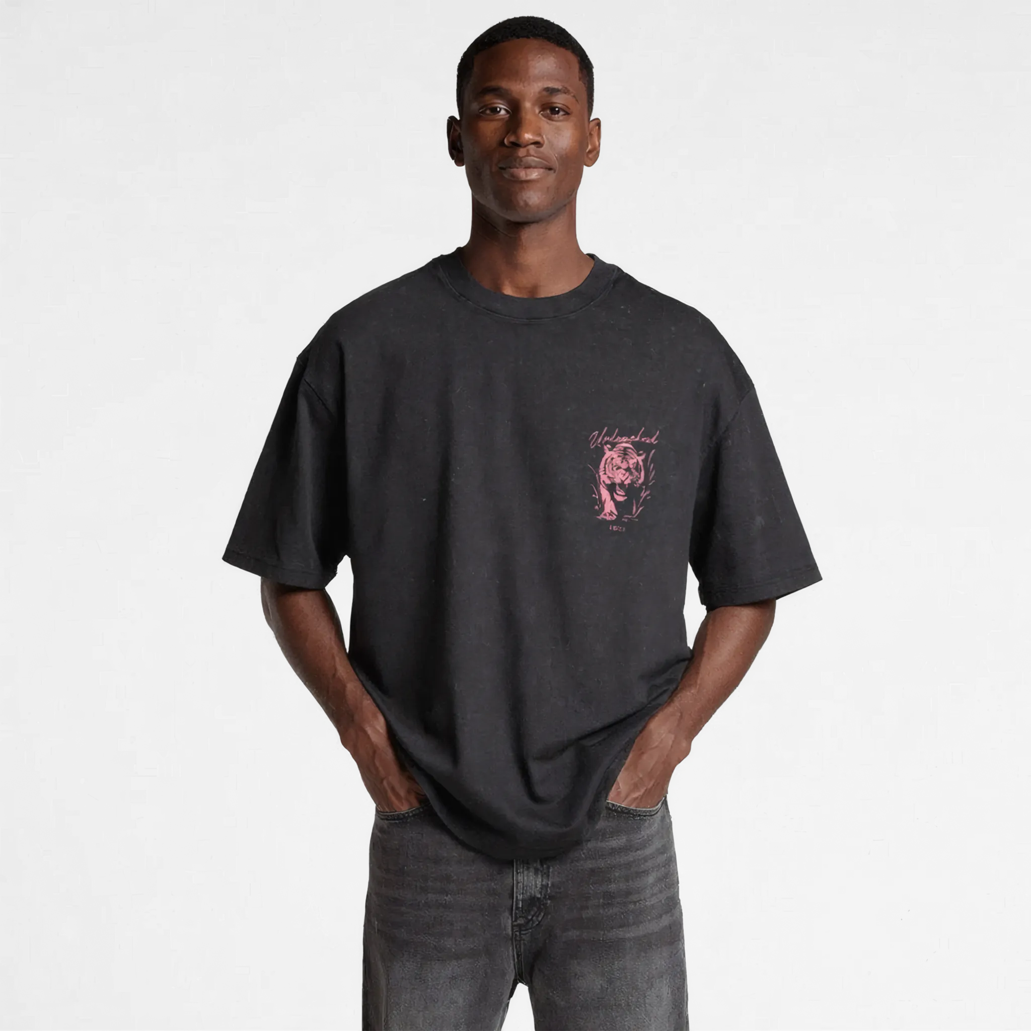 UNLEASHED MEN'S T-SHIRT - BLACK STONE