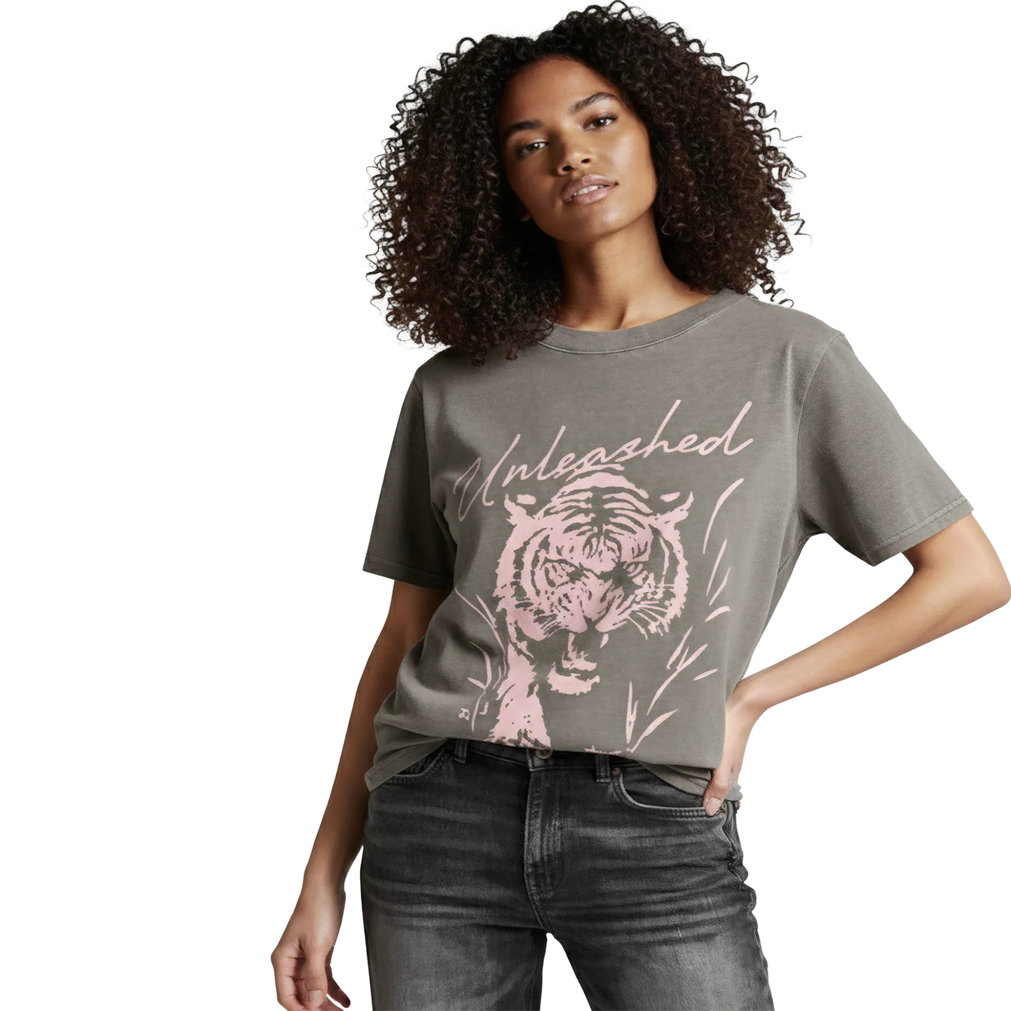 UNLEASHED X WOMEN'S T-SHIRT - VINTAGE GREY