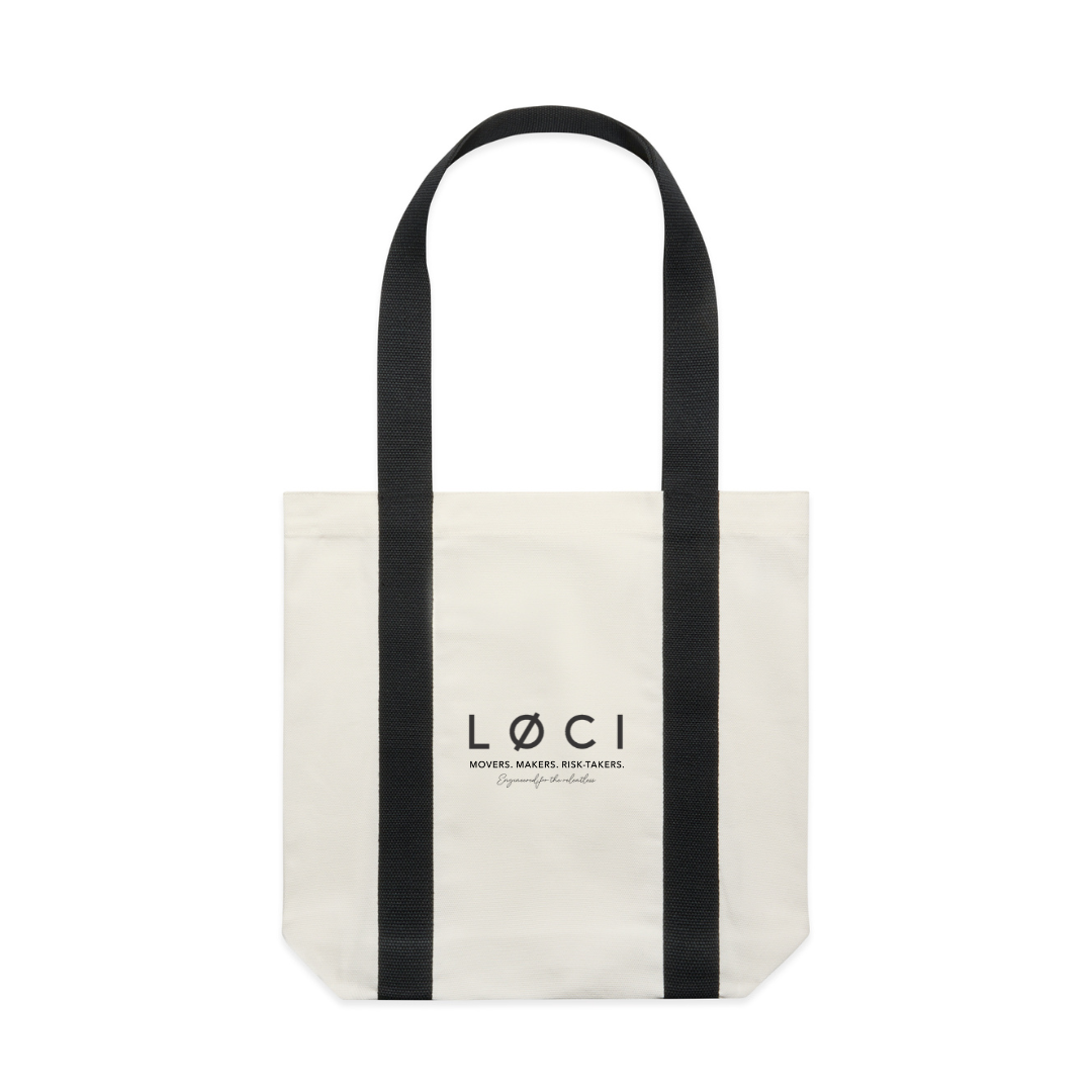 TWO-TONE CARRIE TOTE - CREAM/BLACK