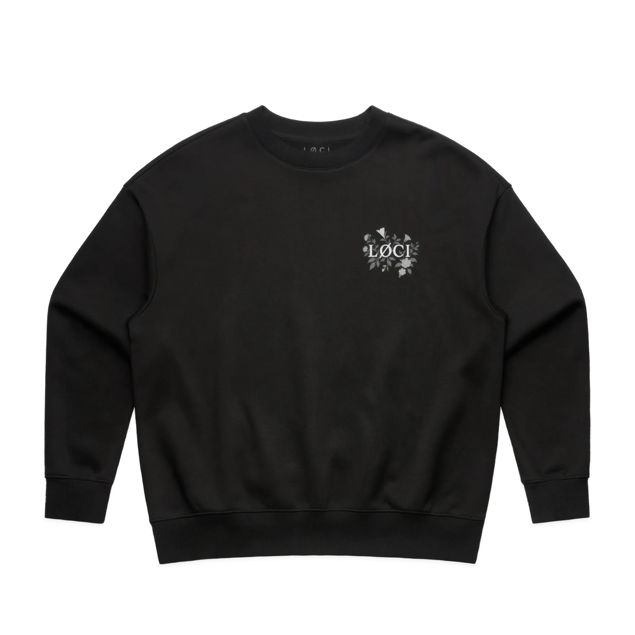 FLOWERS WOMEN'S SWEATER - BLACK