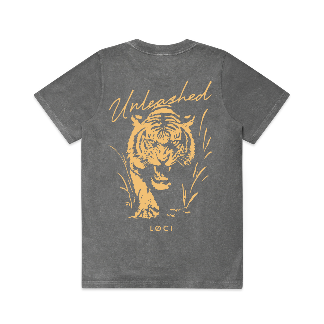 UNLEASHED WOMEN'S T-SHIRT - COAL STONE