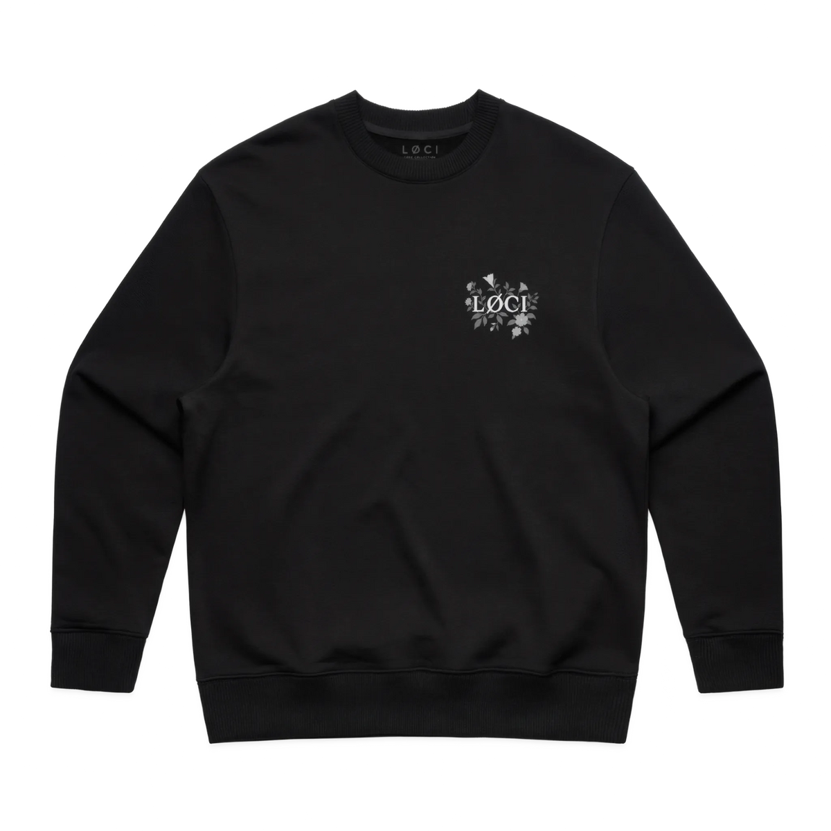 FLOWERS MEN'S SWEATER - BLACK