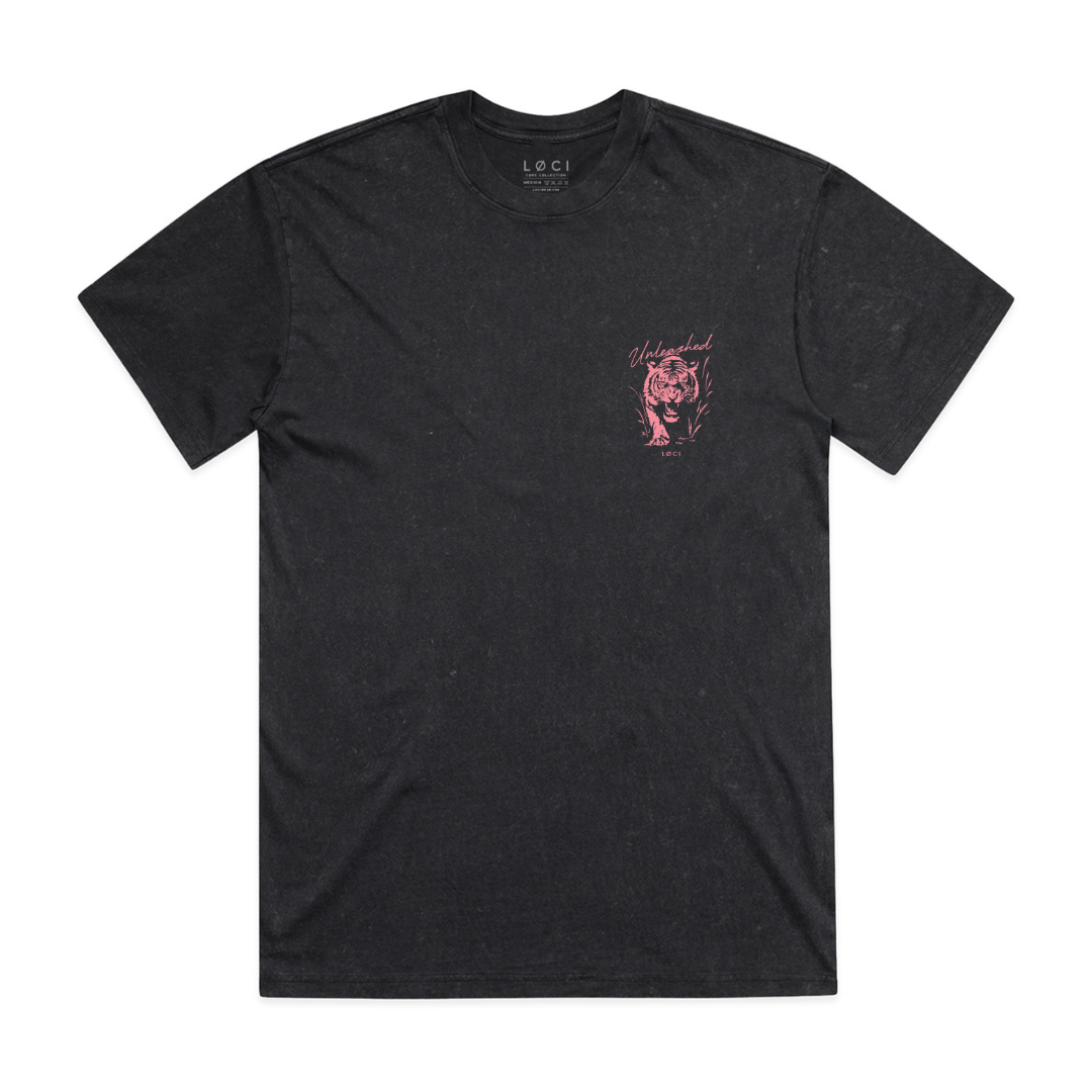 UNLEASHED MEN'S T-SHIRT - BLACK STONE