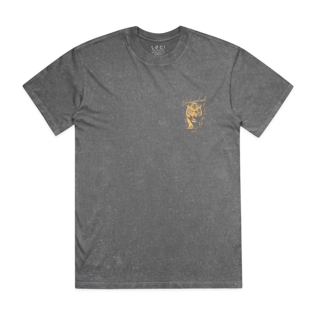 UNLEASHED MEN'S T-SHIRT - COAL STONE