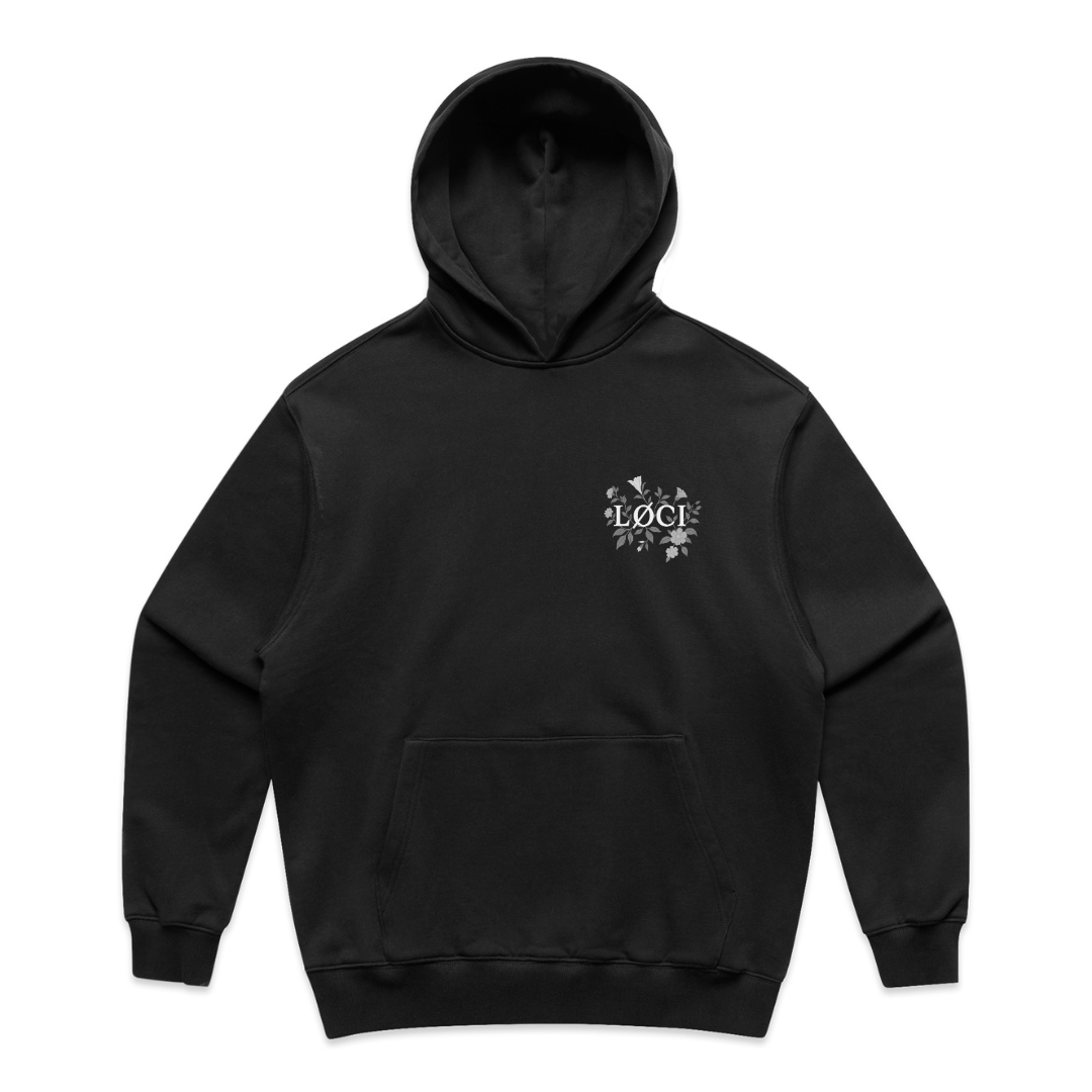 FLOWERS HOODIE - BLACK