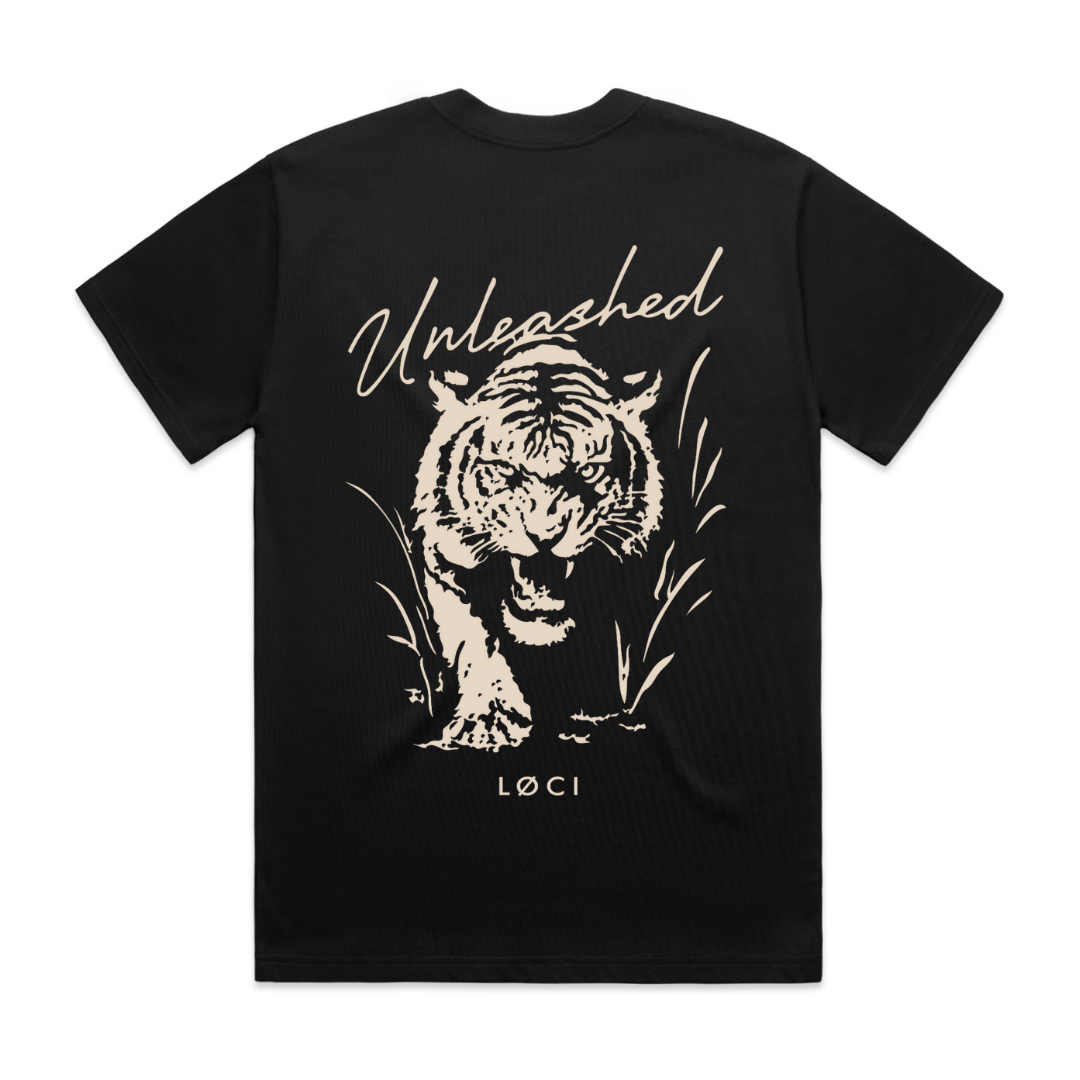 UNLEASHED MEN'S T-SHIRT - BLACK