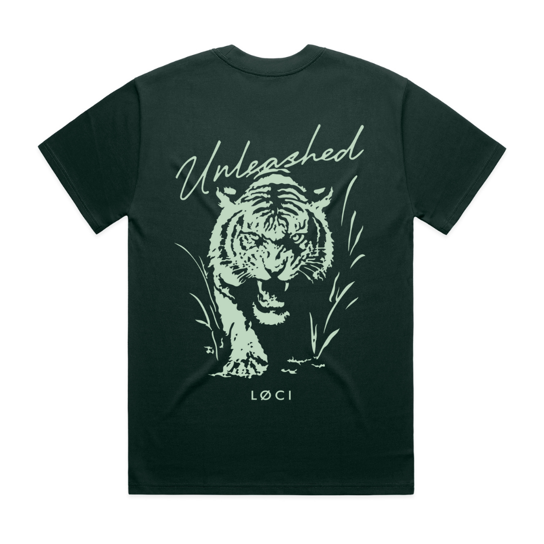 UNLEASHED MEN'S T-SHIRT - PINE GREEN
