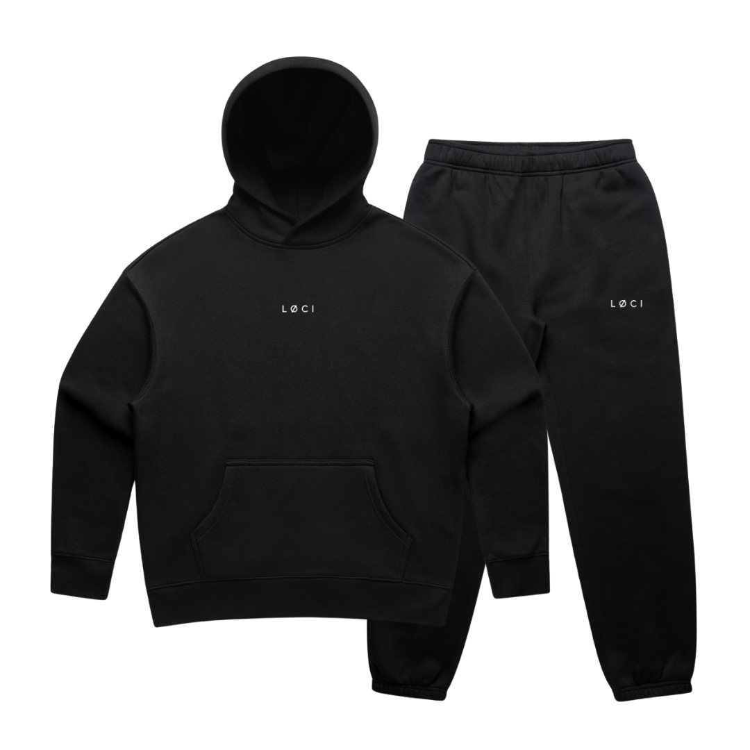 BASE WOMEN'S HOODIE SET - BLACK