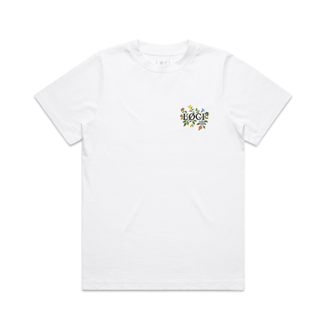 FLOWERS WOMEN'S T-SHIRT - WHITE