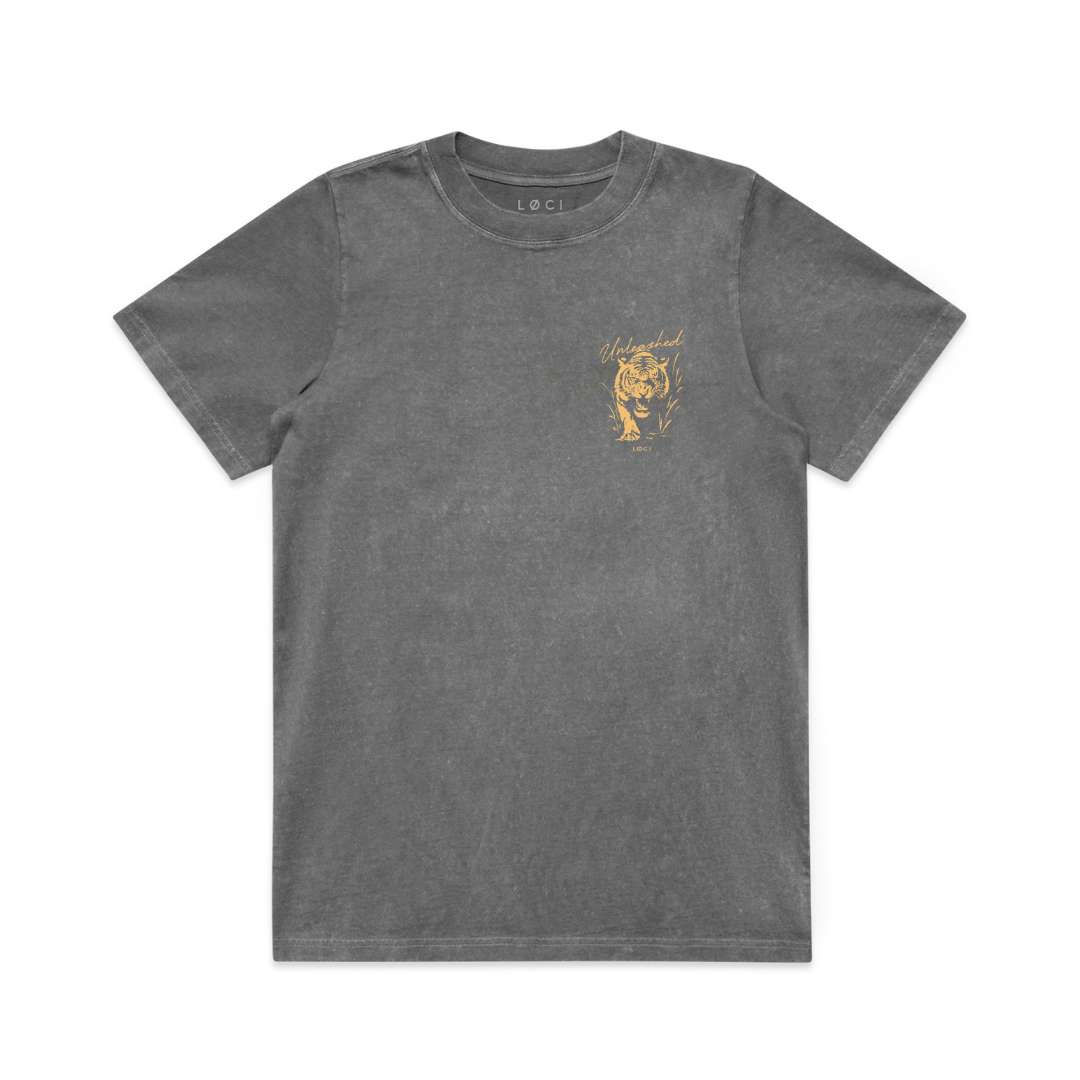 UNLEASHED WOMEN'S T-SHIRT - COAL STONE