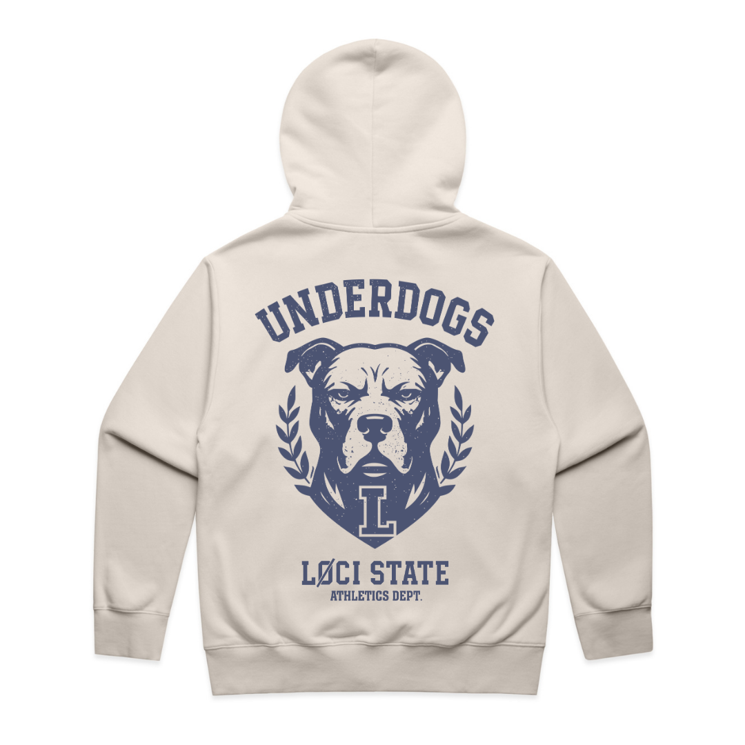 UNDERDOGS ZIP HOODIE - BONE