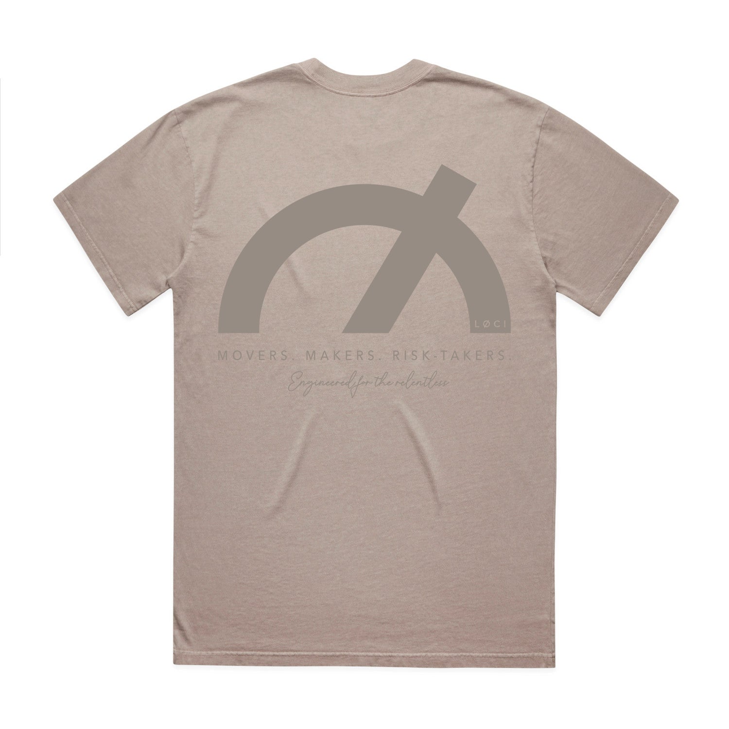 ICØN MEN'S VINTAGE-WASH T-SHIRT - MUSHROOM