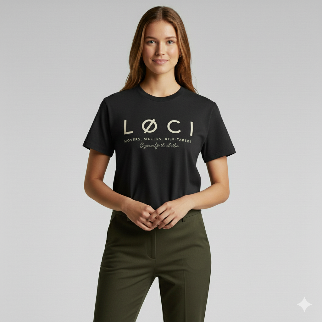 CØRE WOMEN'S VINTAGE-WASH T-SHIRT - BLACK