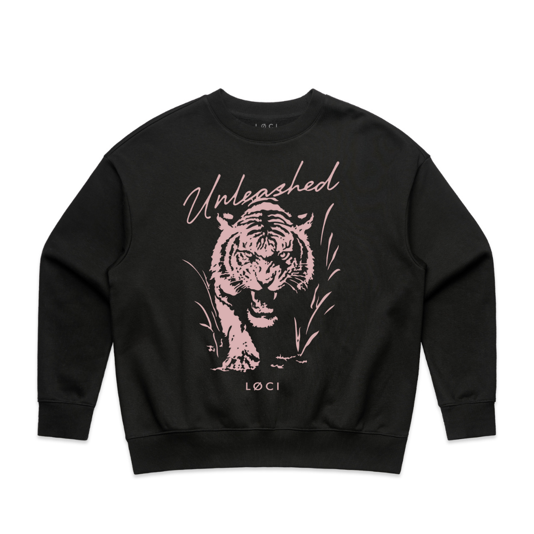 UNLEASHED X WOMEN'S SWEATER - BLACK