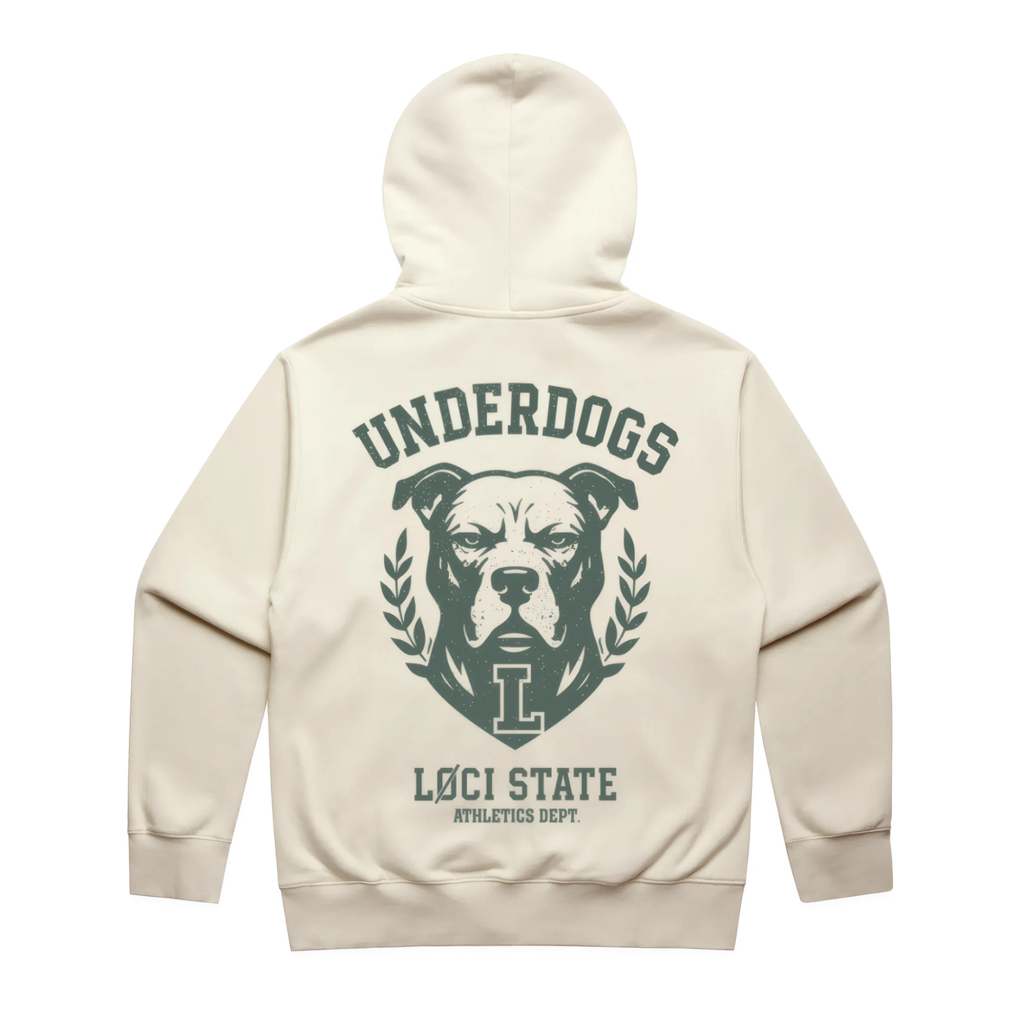 UNDERDOGS ZIP HOODIE - ECRU