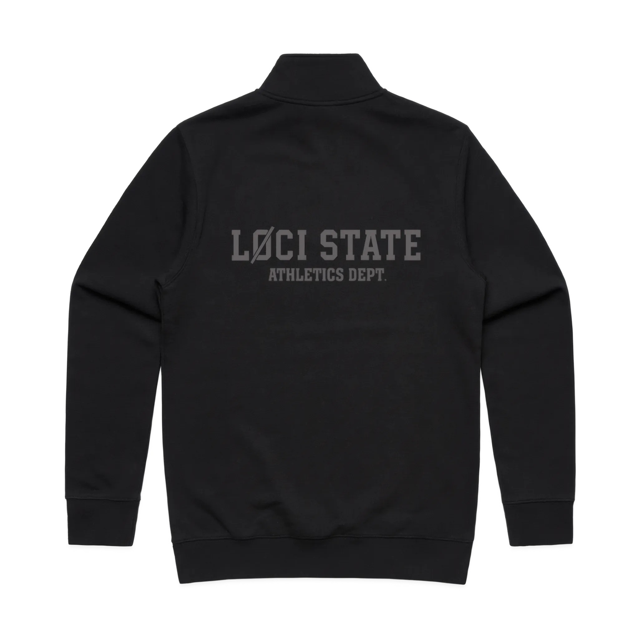 LØCI STATE HALF ZIP SWEATER - BLACK