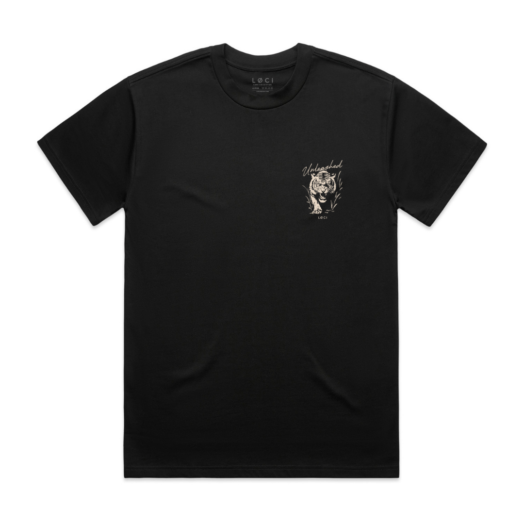 UNLEASHED MEN'S T-SHIRT - BLACK