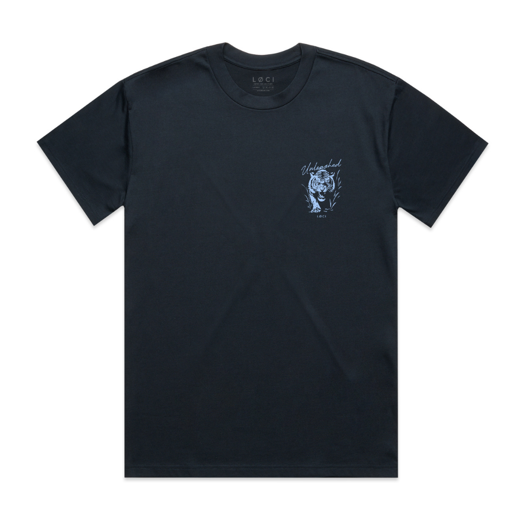 UNLEASHED MEN'S T-SHIRT - NAVY