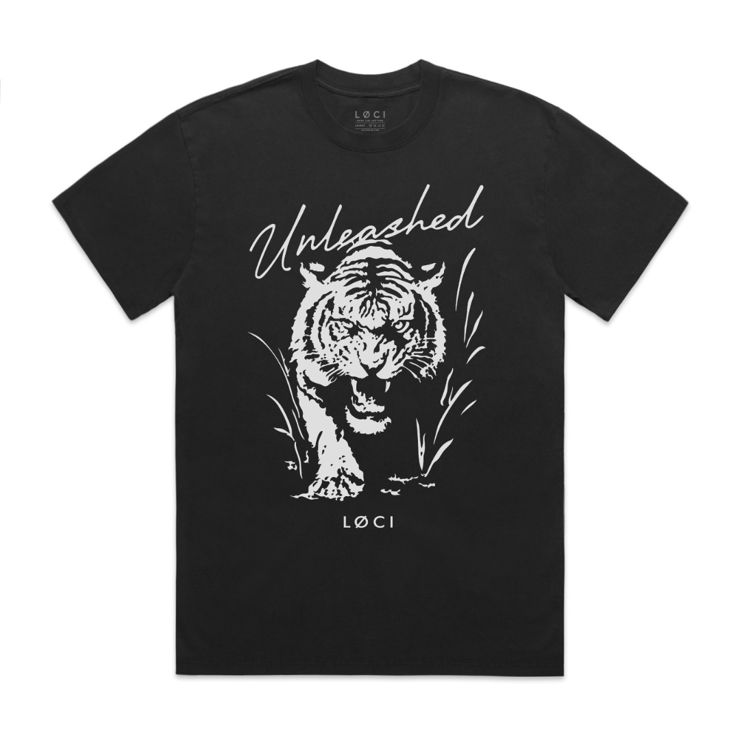 UNLEASHED X MEN'S T-SHIRT - VINTAGE BLACK