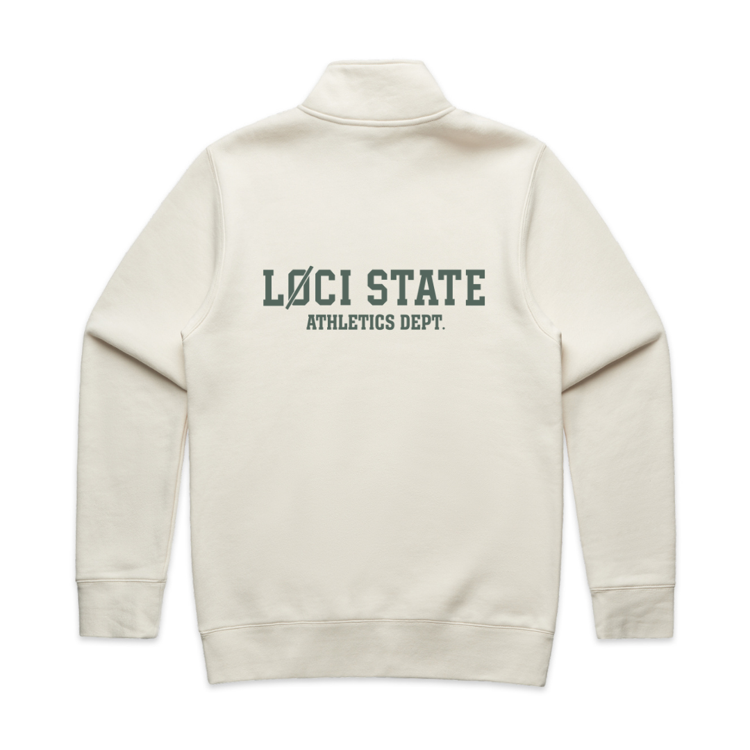LØCI STATE HALF ZIP SWEATER - ECRU