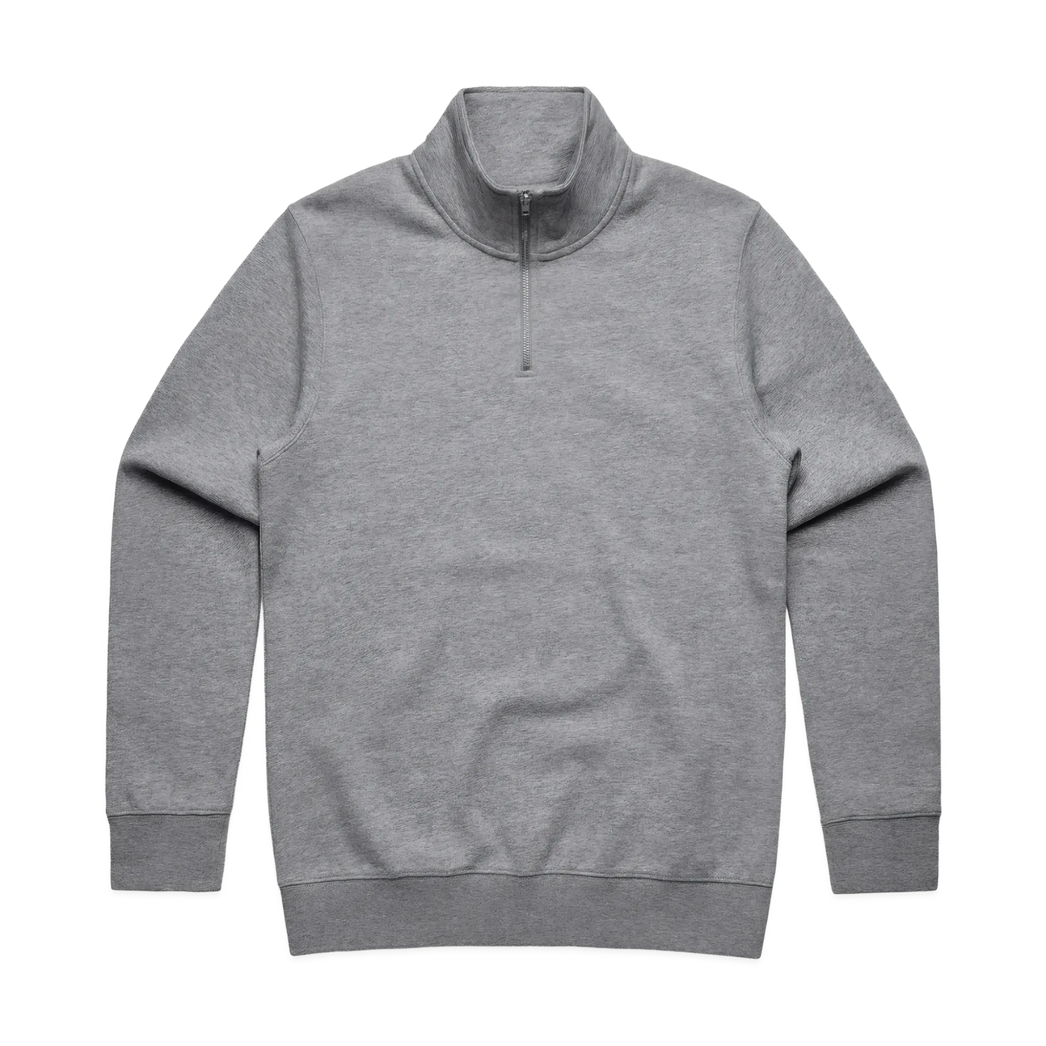 LØCI STATE HALF ZIP SWEATER - ATHLETIC HEATHER