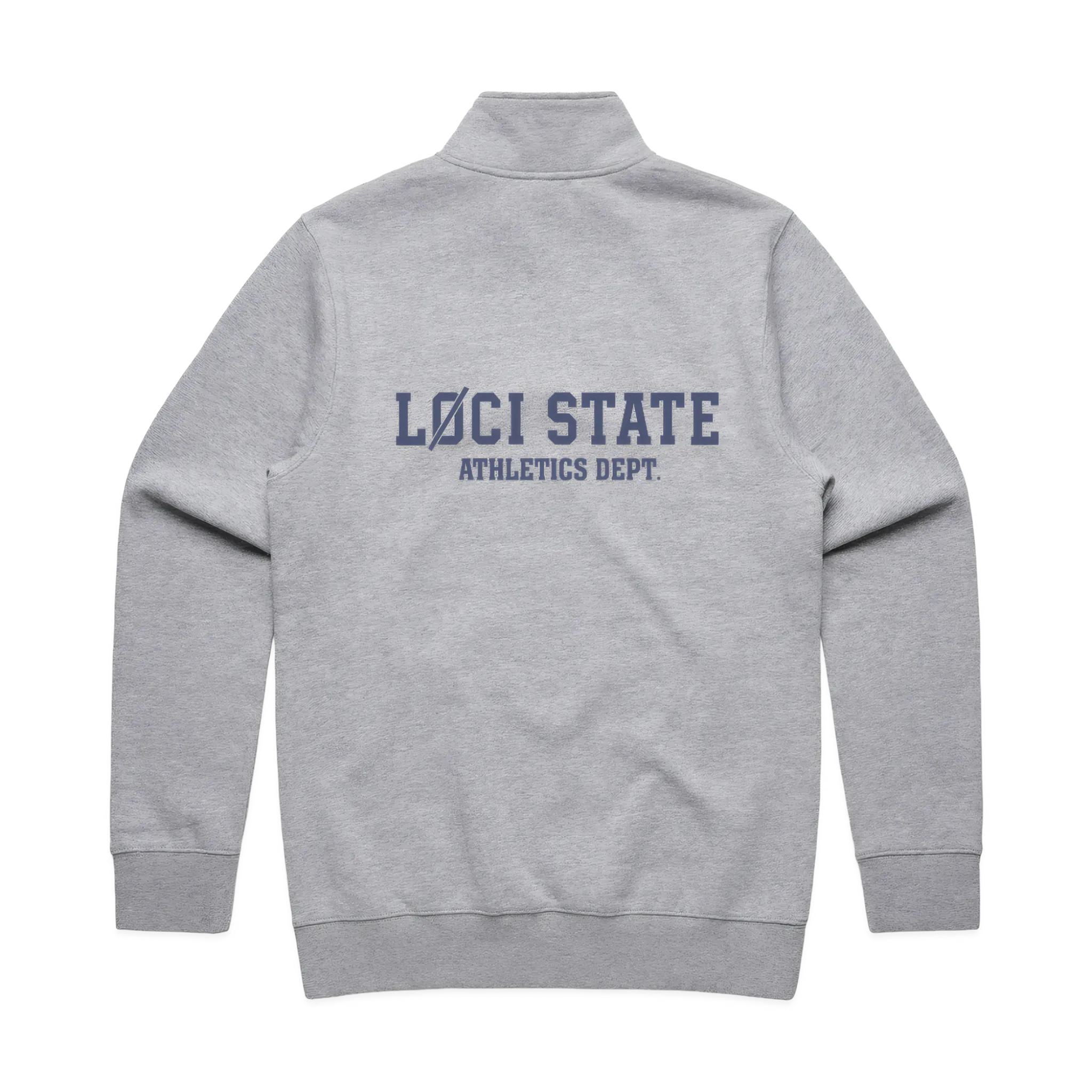 LØCI STATE HALF ZIP SWEATER - ATHLETIC HEATHER