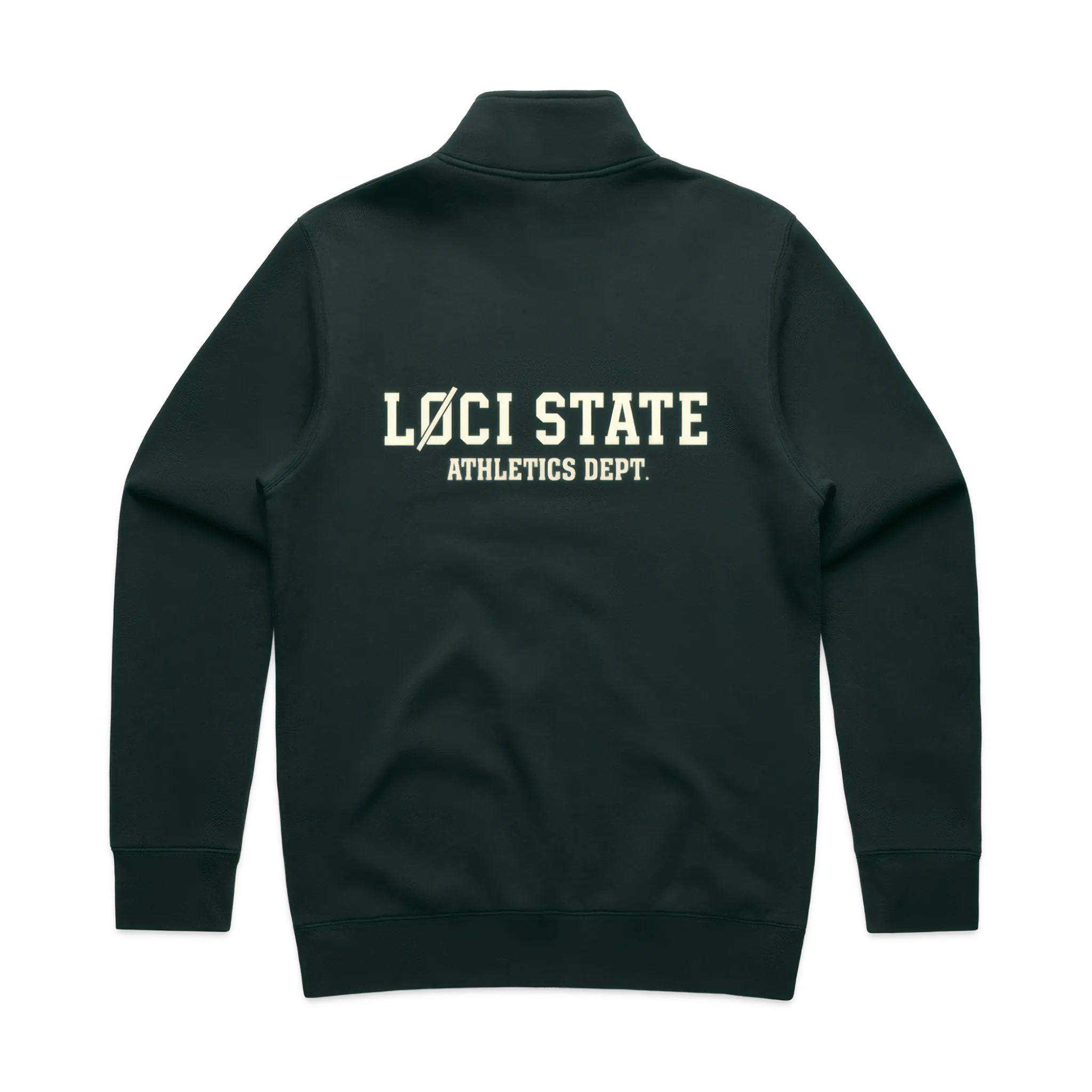 LØCI STATE HALF ZIP SWEATER - PINE GREEN