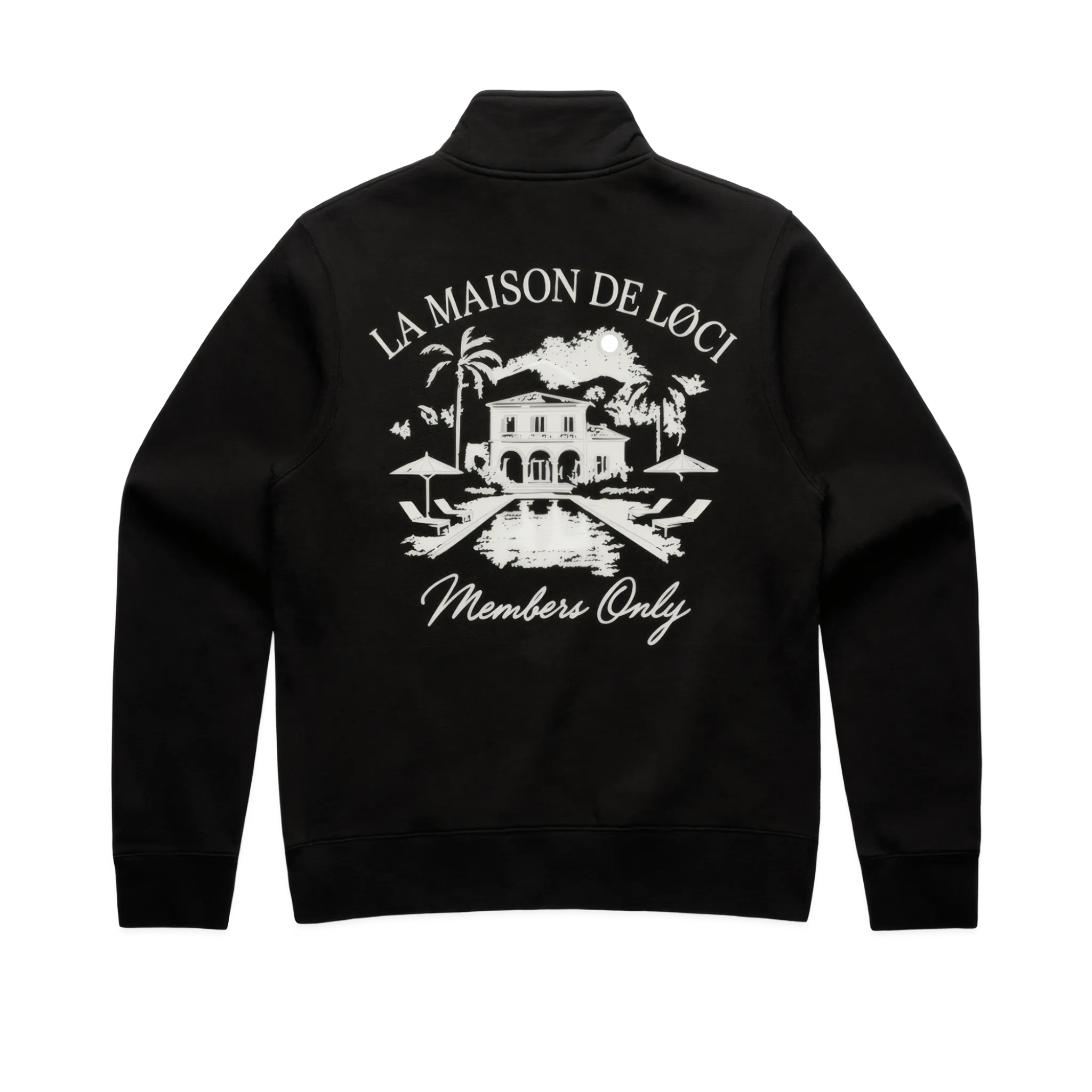 LA MAISON WOMEN'S HALF ZIP SWEATER - BLACK