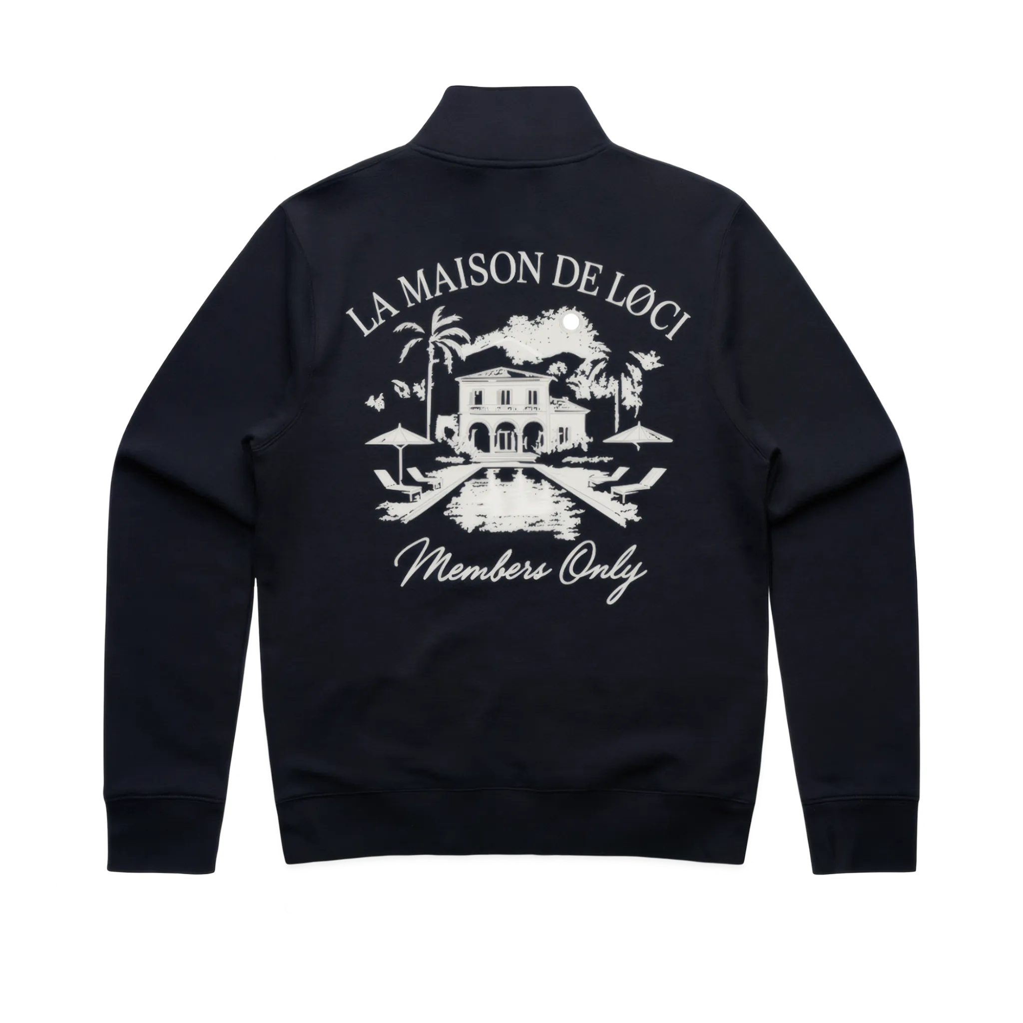 LA MAISON WOMEN'S HALF ZIP SWEATER - NAVY