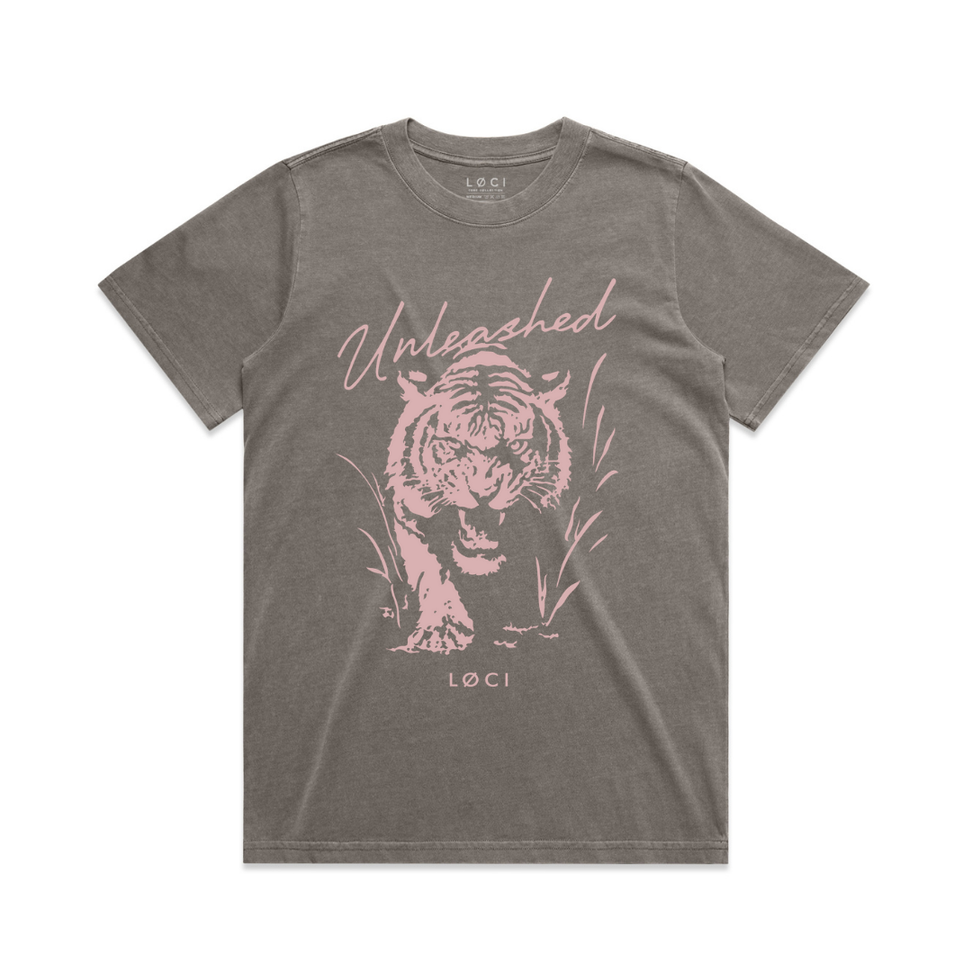 UNLEASHED X WOMEN'S  T-SHIRT - VINTAGE GREY
