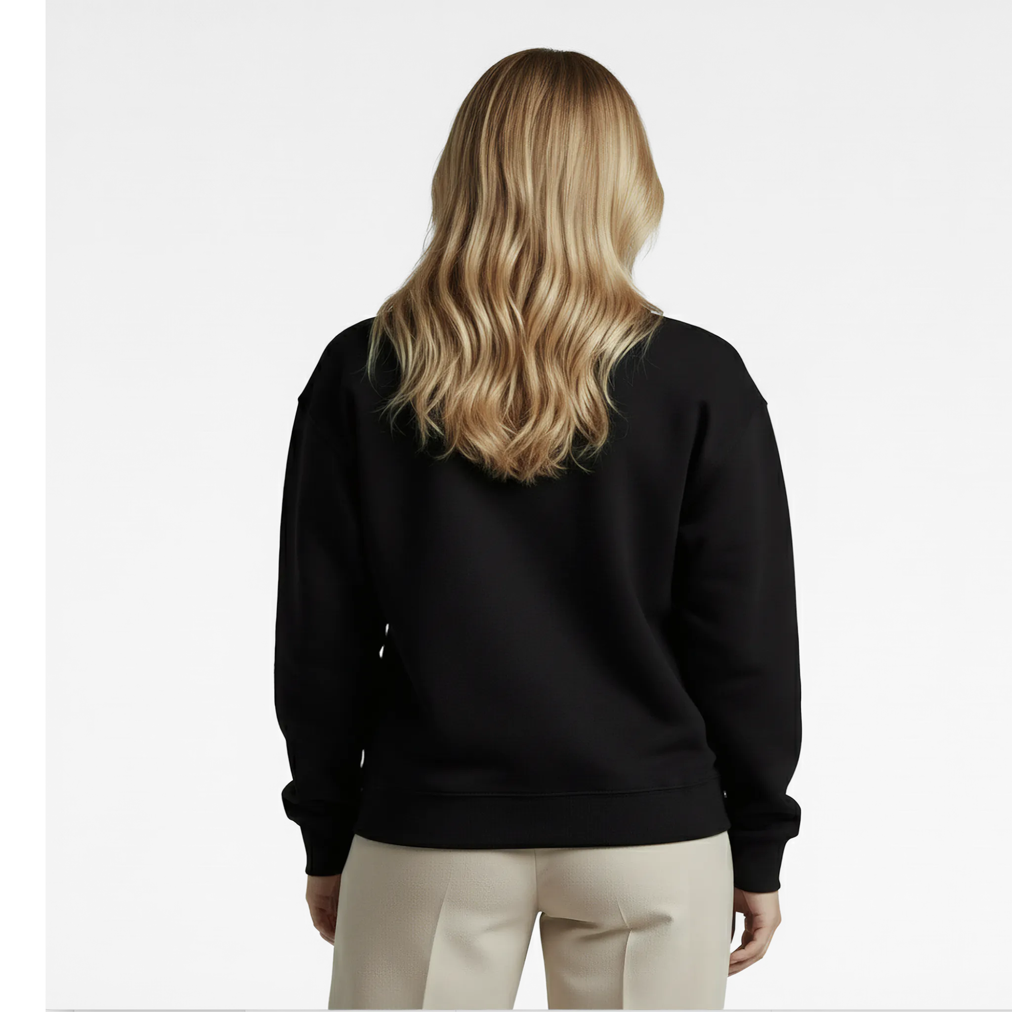 FLOWERS WOMEN'S SWEATER - BLACK
