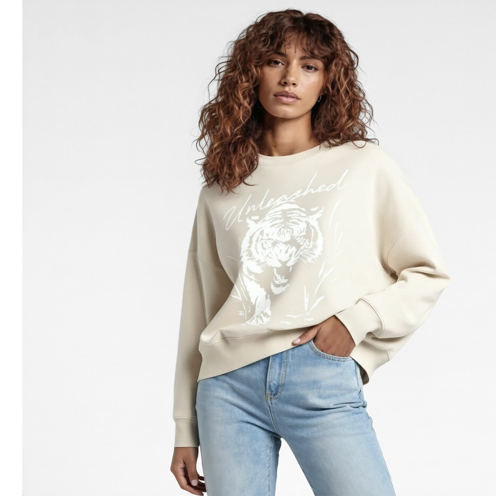 UNLEASHED X WOMEN'S SWEATER - ECRU