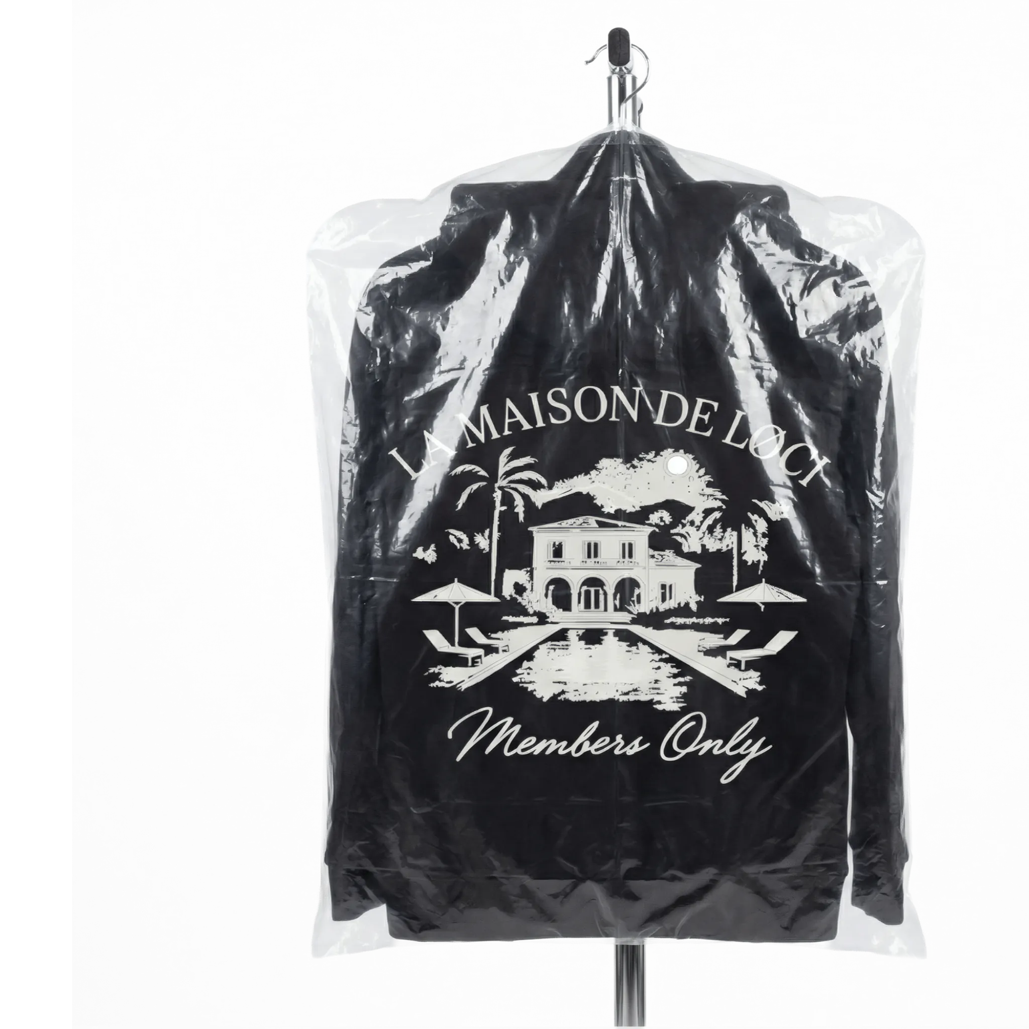 LA MAISON ZIP HOODIE - BLACK