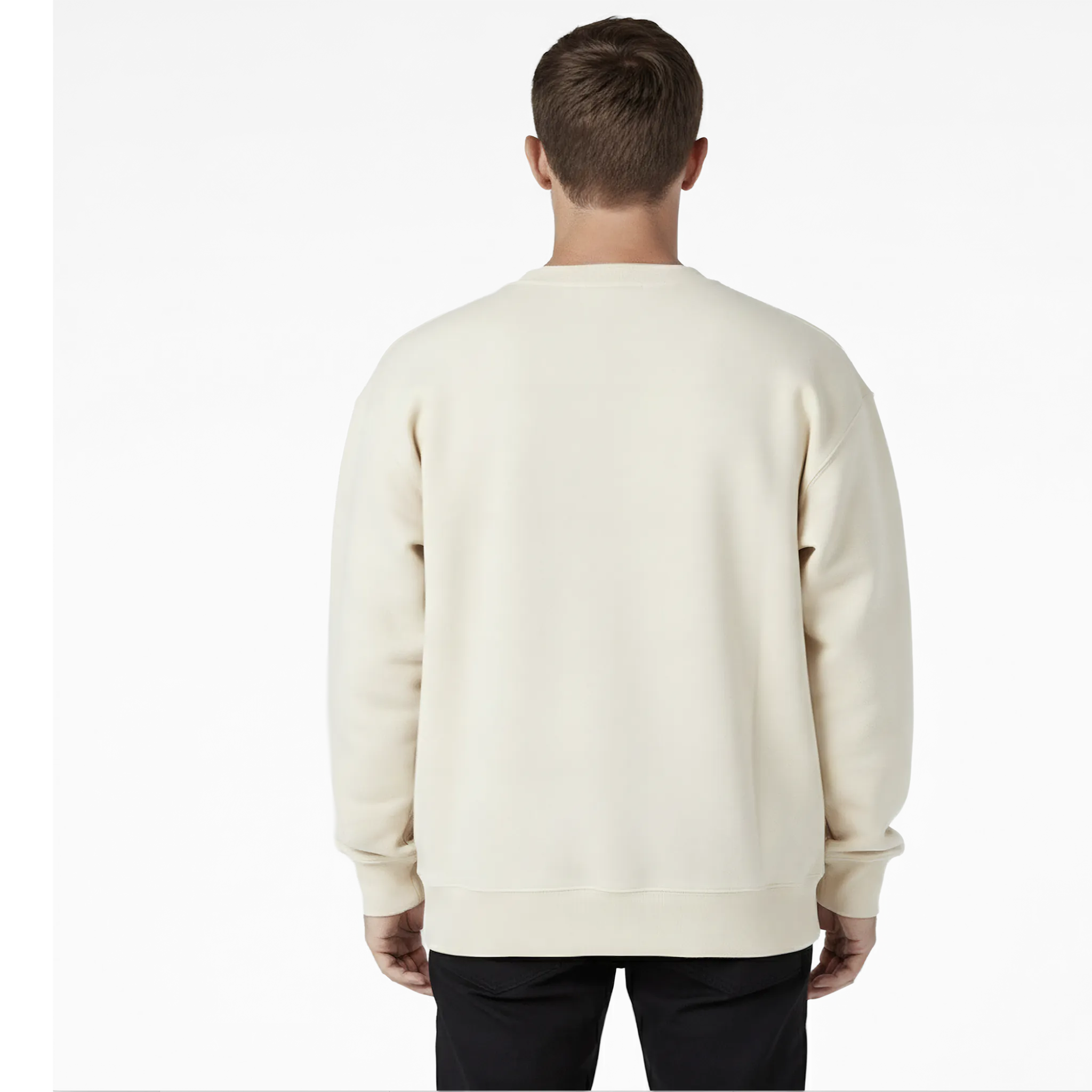FLOWERS MEN'S SWEATER - ECRU FLOWERS MEN'S SWEATER - ECRU