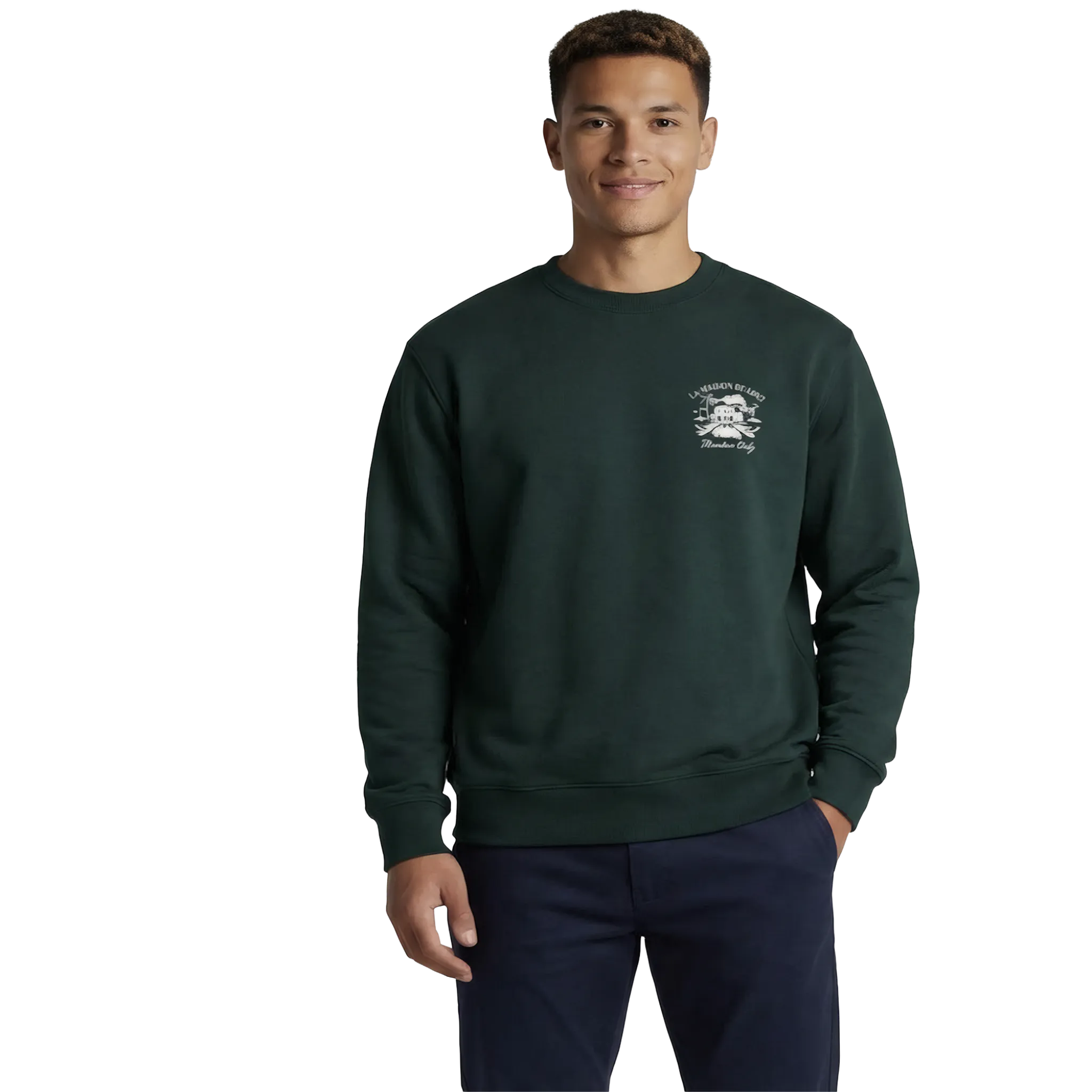 LA MAISON MEN'S SWEATER - PINE GREEN