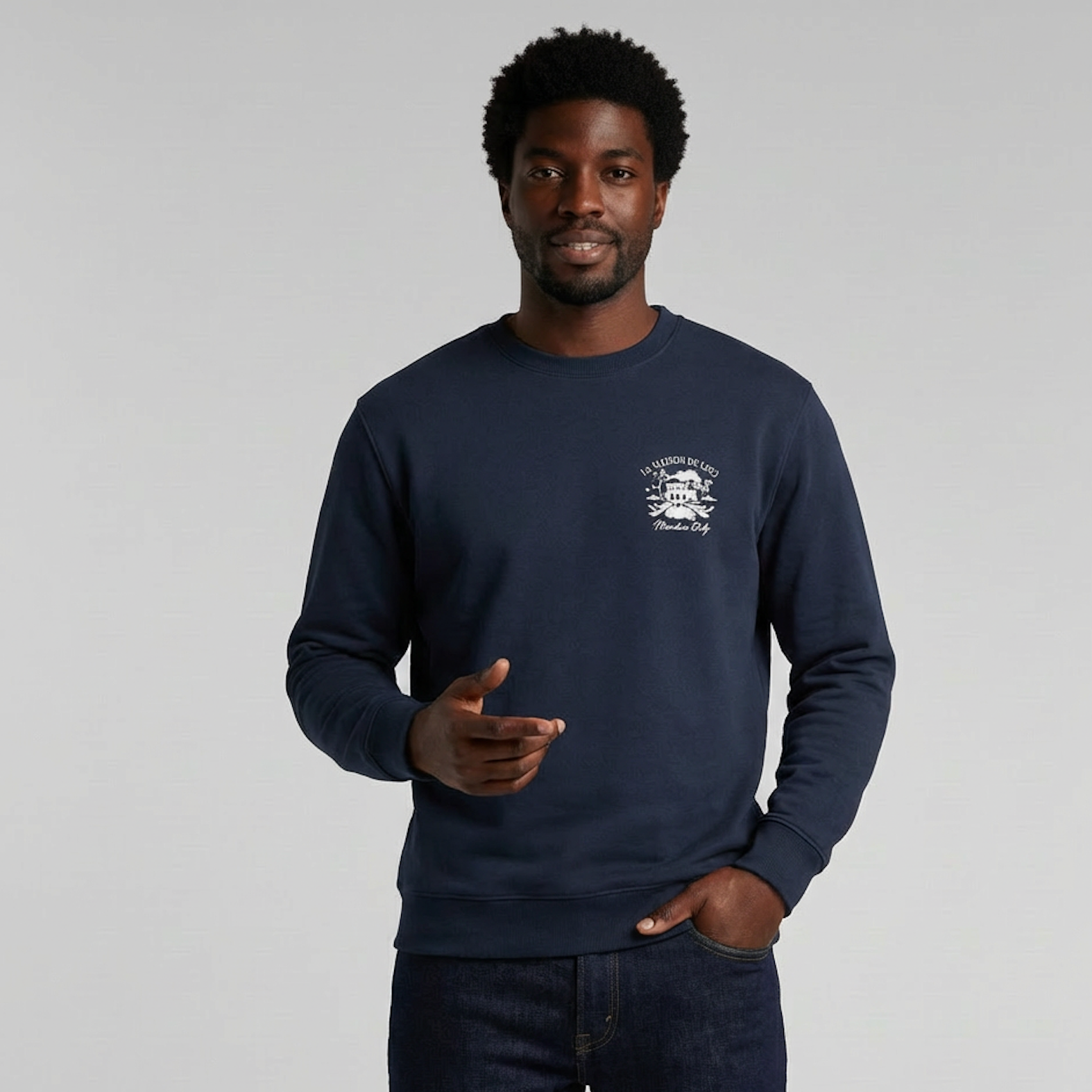 LA MAISON MEN'S SWEATER - MIDNIGHT BLUE