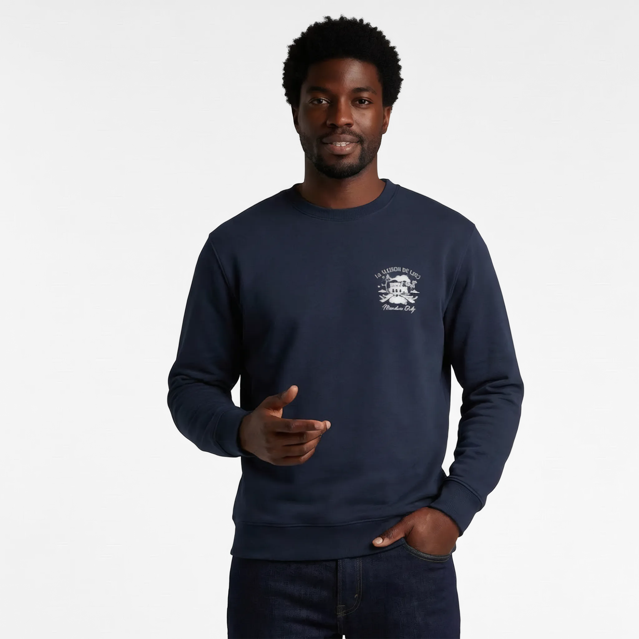 LA MAISON MEN'S SWEATER - MIDNIGHT BLUE