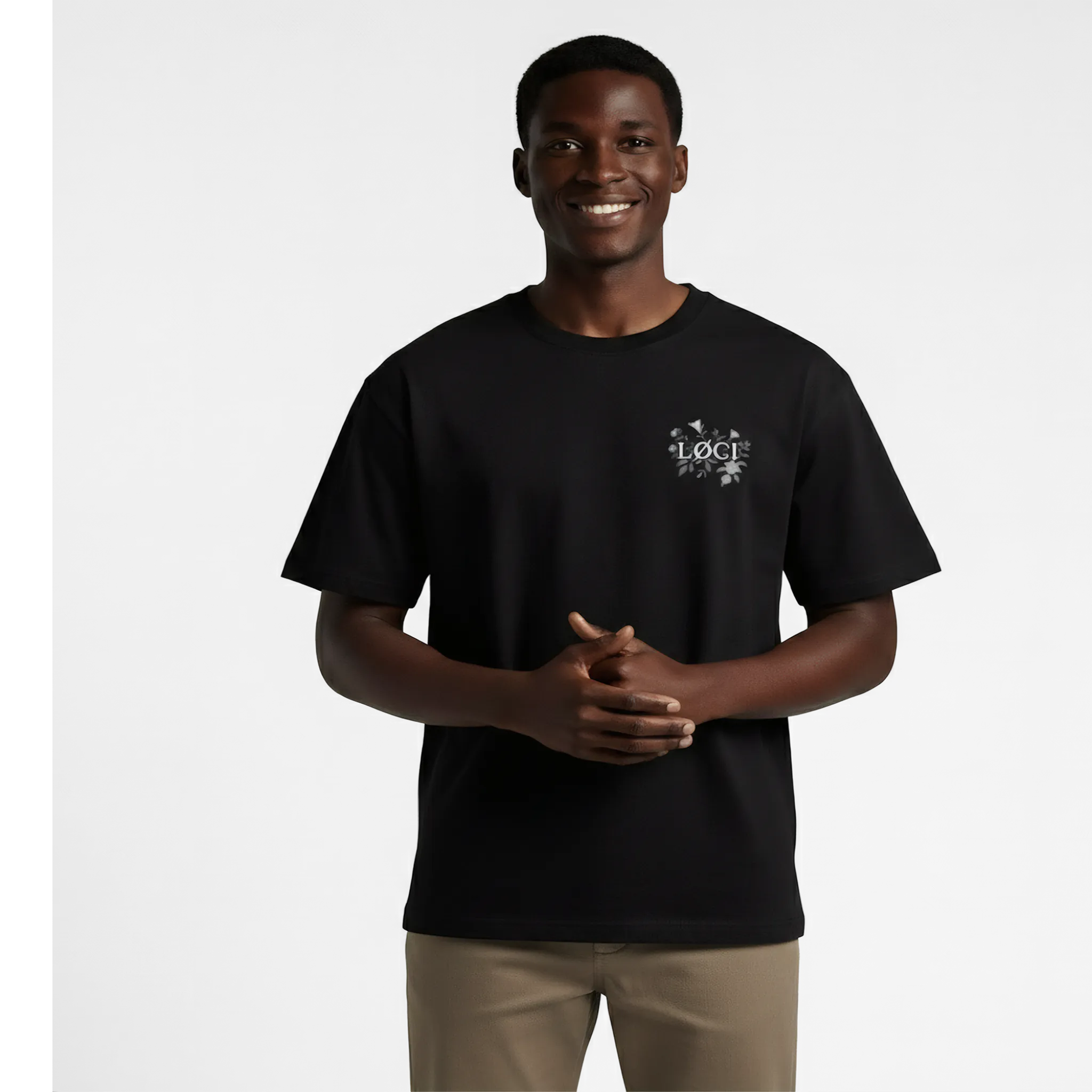 FLOWER MEN'S T-SHIRT - BLACK