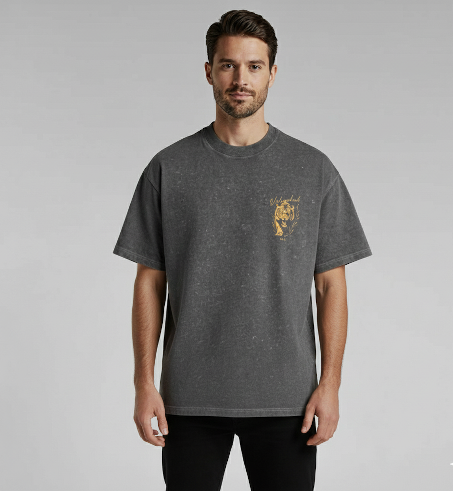UNLEASHED MEN'S T-SHIRT - COAL STONE