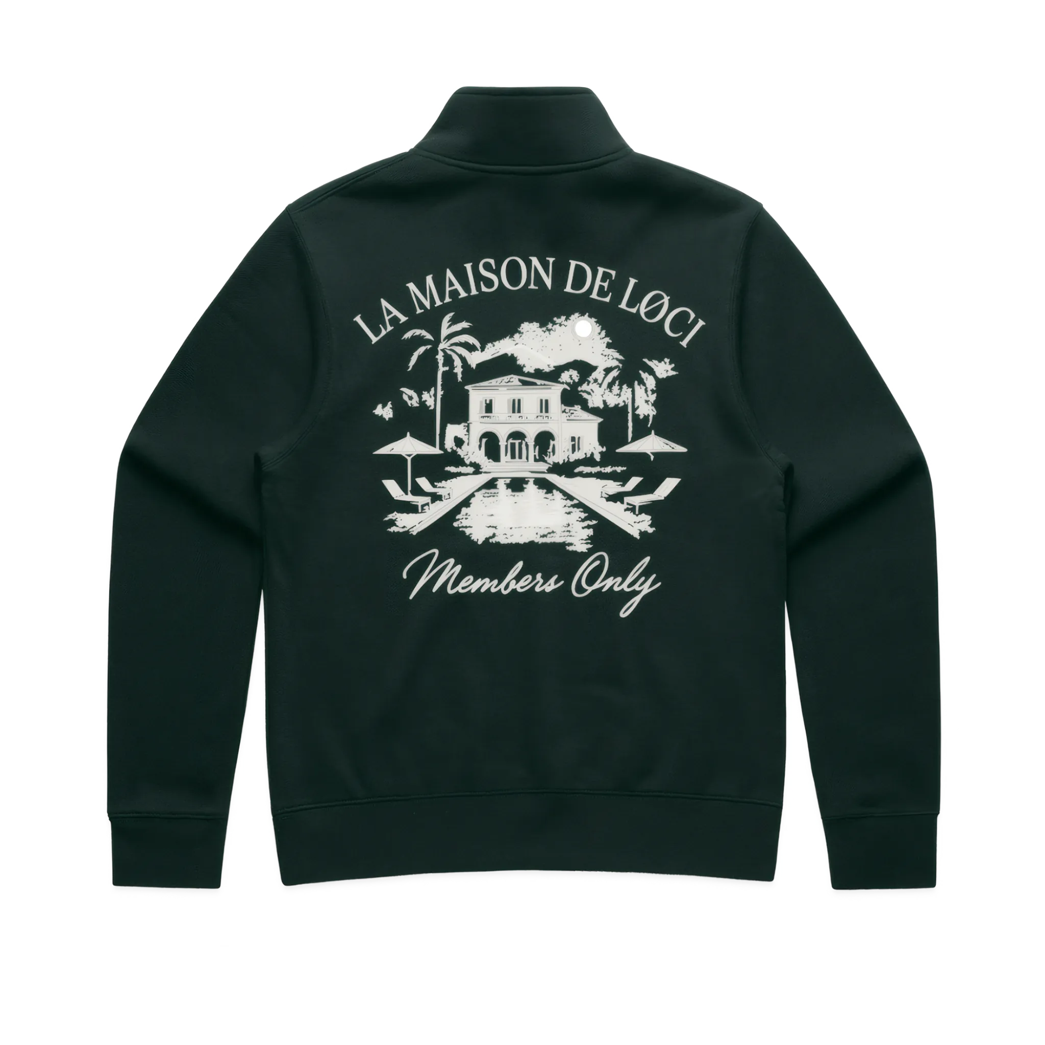 LA MAISON WOMEN'S HALF ZIP SWEATER - PINE GREEN