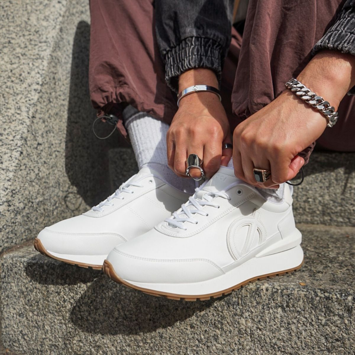 White Vegan Sneakers LOCI US