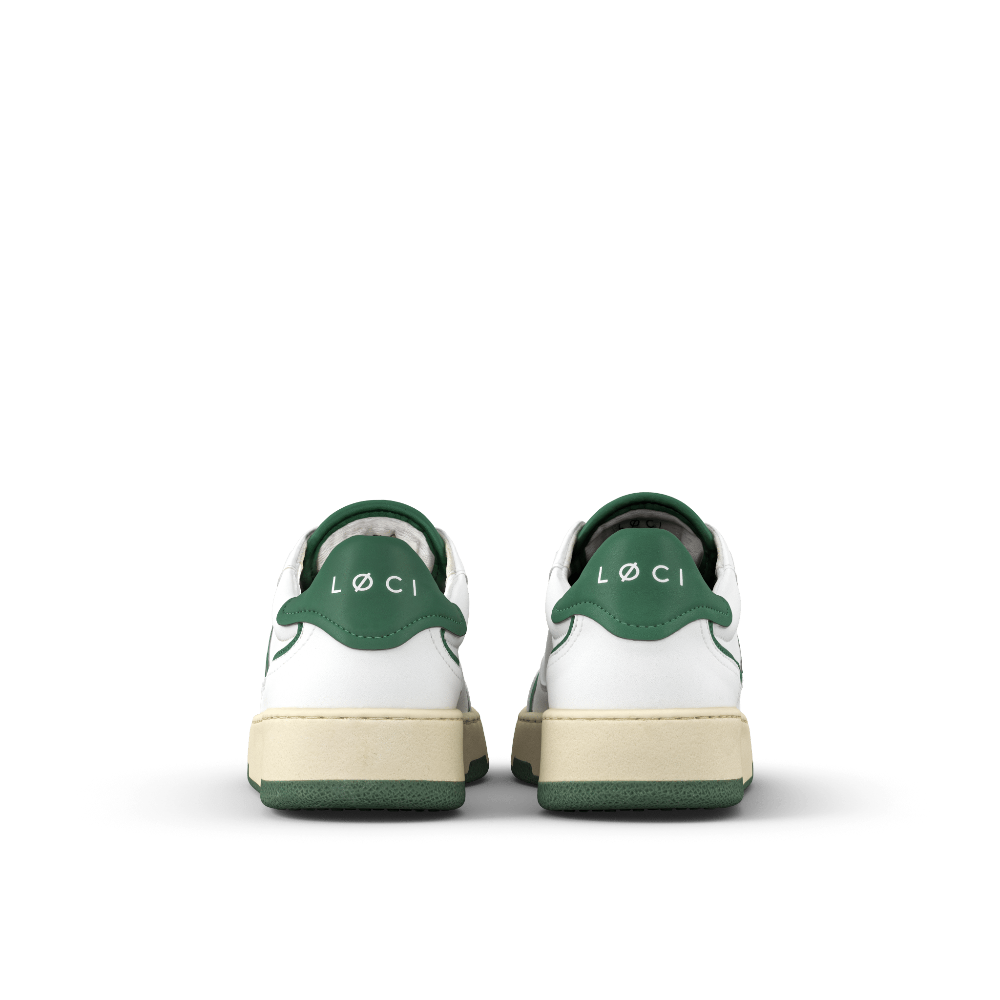 LOCI Neo White Green Cream Women s Vegan Sneakers US 8 Bio Leather Shoes